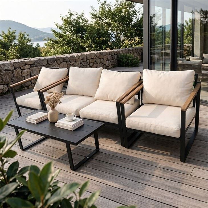 Iron Patio Coffee Table